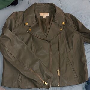 Michael Kors women’s Olive Leather Jacket